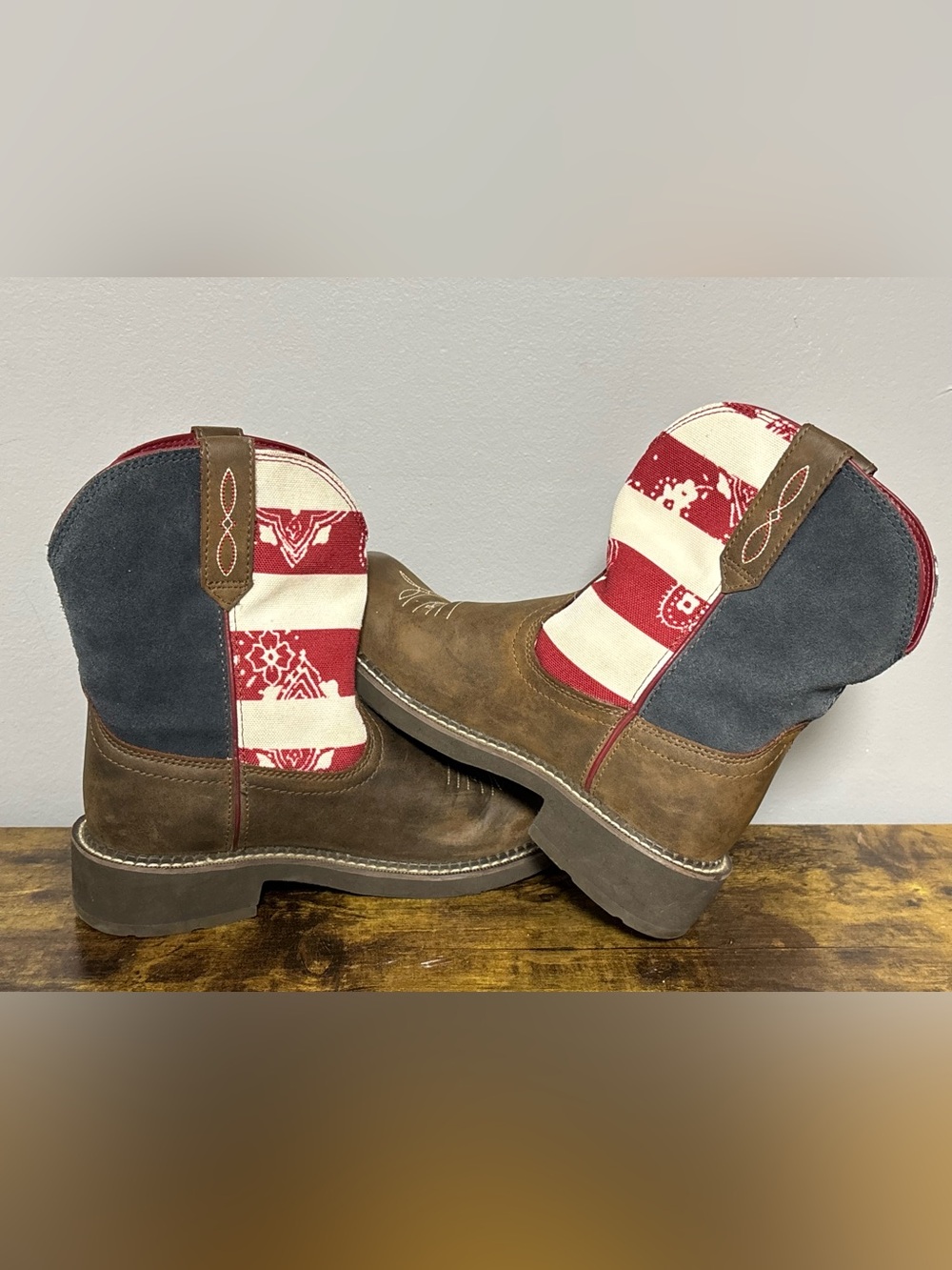 Fatbaby Heritage Western Patriotic Boot size 8B - Picture 6 of 12